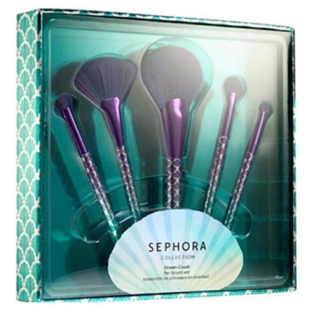 Sephora Collection Ocean Crush Fan 5-Piece Brush Limited Edition Set